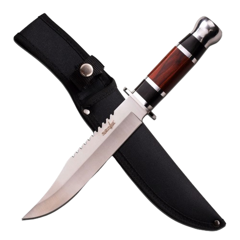 Imagem do produto FACA MASTER CUTLERY SURVIVOR BOWIE C/ CABO EM MADEIRA - HK-781L